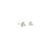 14k White Gold 1.13CT G VS2 Trillion Shaped Diamond Stud Earrings
